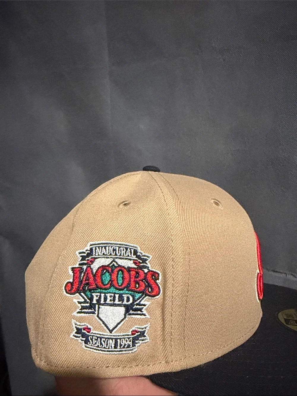 Tan and Black Jacobs field patch Cleveland Indians/guardians